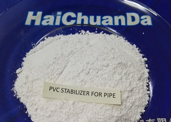 Κίνα Άσπρος σταθεροποιητής θερμότητας σκονών για πιεσμένο το PVC σωλήνα, φιλικό προς το περιβάλλον προμηθευτής