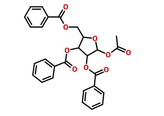 Κίνα Καθαρίστε τις φαρμακευτικές πρώτες ύλες βήτα - Δ - Ribofuranose 1 - οξικό άλας 2,3,5 - Tribenzoate προμηθευτής